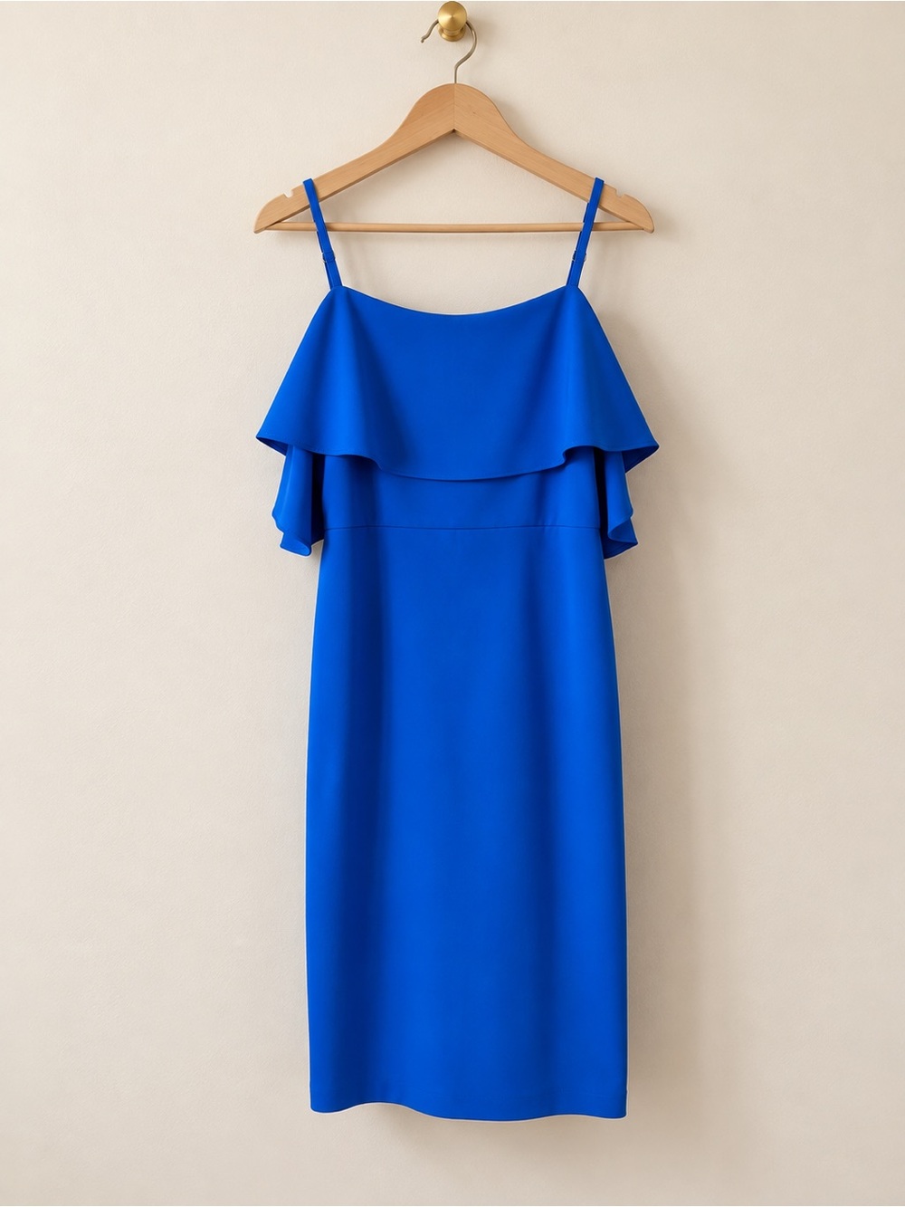 Women’s NWT Premier Amour Blue Ruffle Midi Dress Size 14